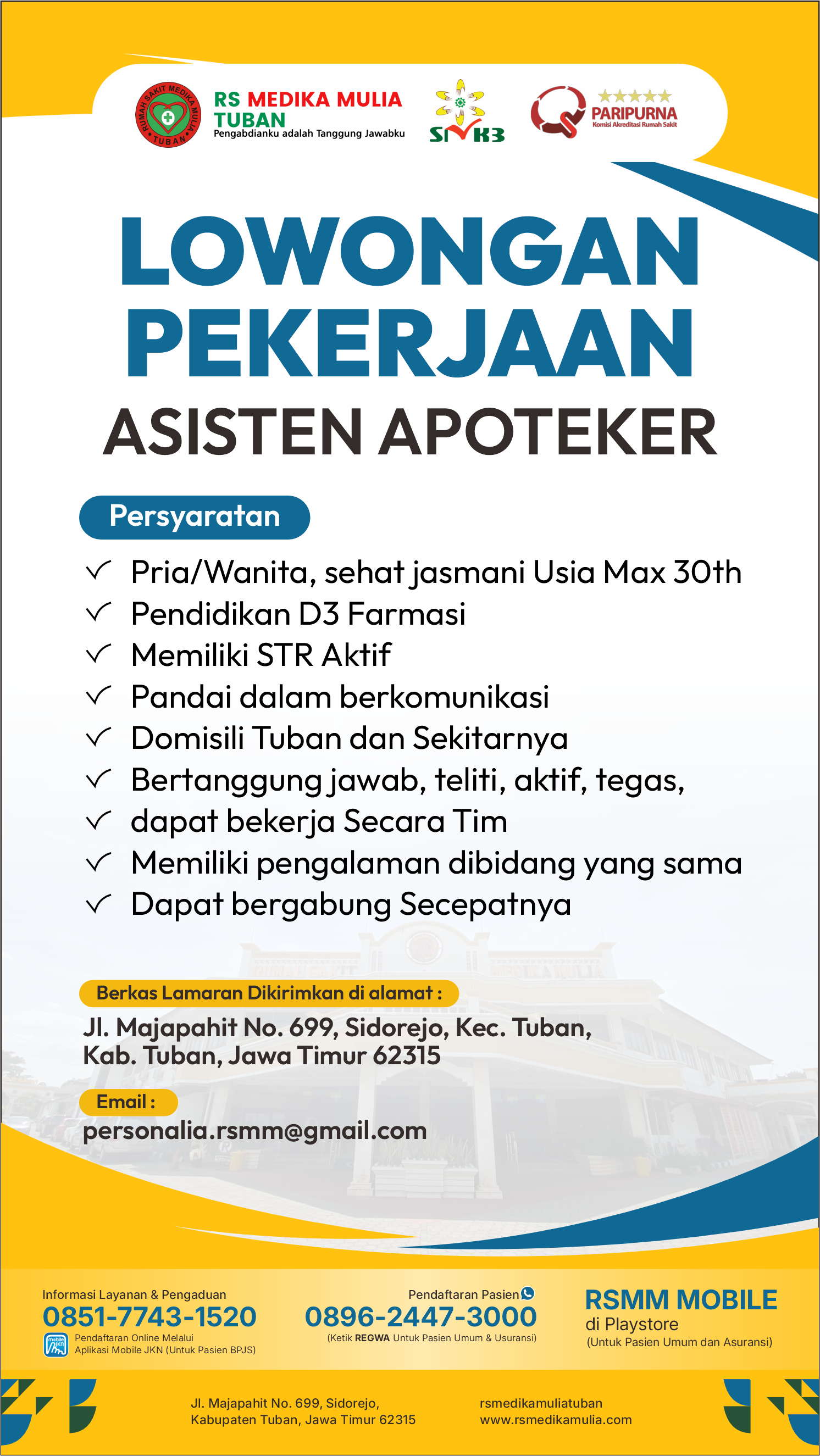 Lowongan Kerja AsistenApoteker